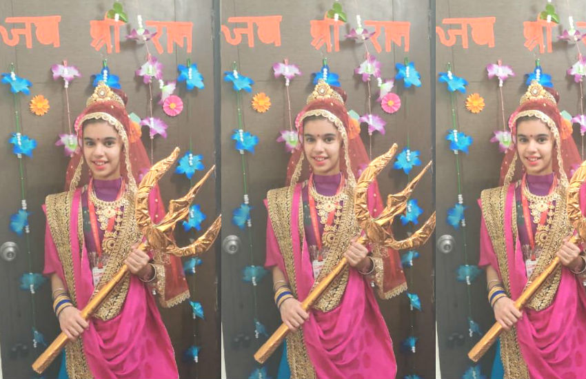 Prelude Public School में ऑनलाइन आईं देवी दुर्गा