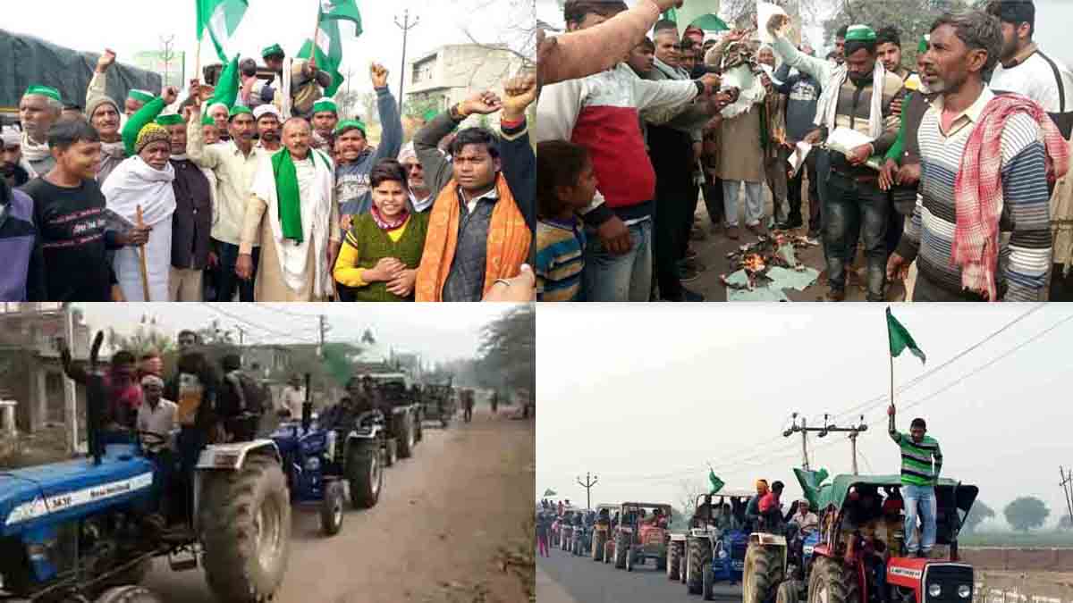 गांव-गांव पहुंच रहा किसान आंदोलन, जला रहे कोरे पन्ने, निकाल रहे ट्रैक्टर रैली