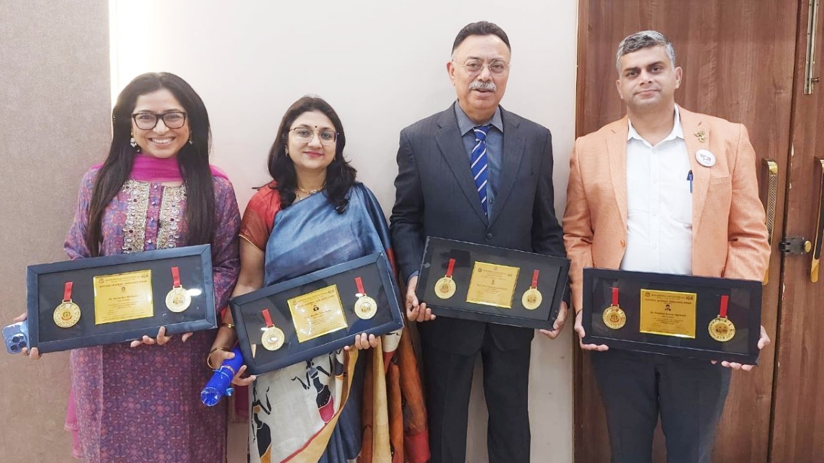 आगरा के चार बड़े डॉक्टरों को दिल्ली में आईएमए सीजीपी की मानद उपाधि प्रोफेसरशिप मिली
