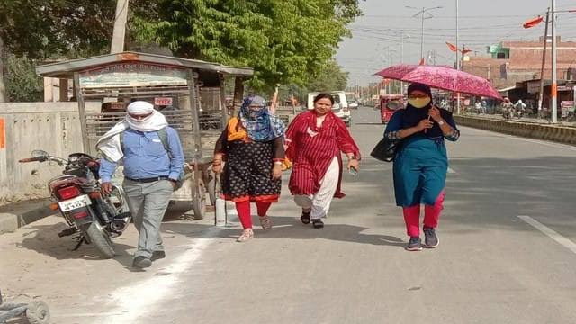 चिलचिलाती धूप व गर्म हवा के थपड़ों से जनजीवन अस्त-व्यस्त