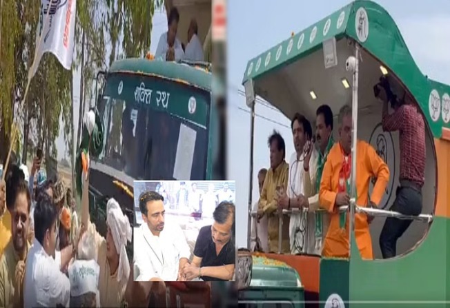 रालोद चीफ जयंत चौधरी रोड शो के दौरान जख्मी, रथ के एंगल में फंसकर लहूलुहान हुआ का हाथ