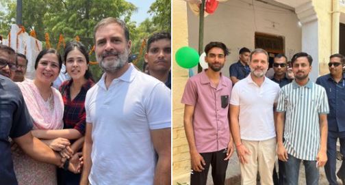 Lok Sabha Elections 2024: मतदान के बीच रायबरेली पहुंचे राहुल गांधी, हनुमान मंदिर में किया दर्शन, मतदान केंद्रों पर भी पहुंचे